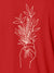 Close up of another 'There's Always a Sunrise' design on Women's Red Collar T-shirt, highlighting the vibrant print.