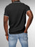 Back view of Fighterhero Men's Dark Grey Polo T-shirt, highlighting the modern look and clean finish
