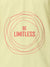 Close up of 'Be Limitless' design on Women's Yellow Polo T-shirt, highlighting intricate details and vibrant print.